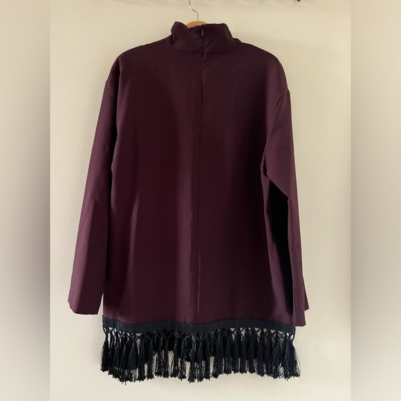 Burgundy Zara tunic with fringes 💜 - Picture 4 of 4